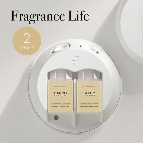 LAFCO New York Pura Smart Device Refill, Champagne - Pack of 2 - Vial Delivers Up to 2 Weeks of Fragrance Life - Made in The USA in Kuwait