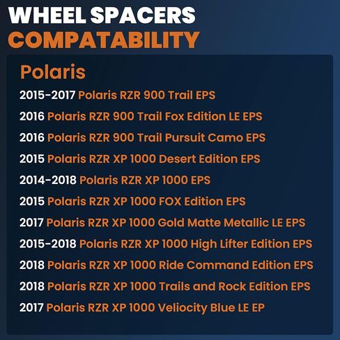 4 × 156 مم فواصل العجلات ، 2 بوصة محولات عجلة مزورة متوافقة مع 15-17 Polaris RZR 900 Trail EPS ، متوافقة مع 14-18 Polaris RZR XP 1000 EPS ، M12x1.5 ترصيع محدود مركز 4pcs الأسود 4pcs in Saudi Arabia