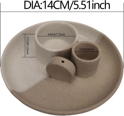 4 in 1 Incense Holder, Ceramic Incense Stick and Palo Santo Holder,Sage Holder for Burning- 5.5" Ceramic Ash Catcher Tray for Meditation and Yoga Room in Saudi Arabia