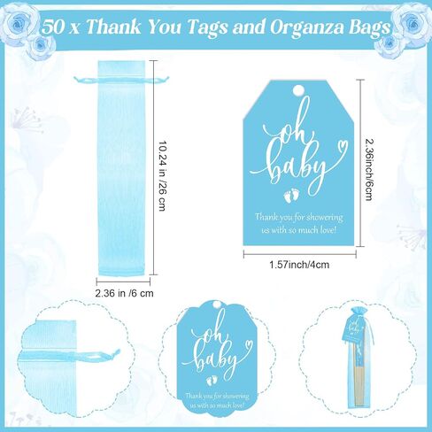 Baby Shower Favors for Guests Folding Paper Fans a Message from The Bump Favors Bamboo Fans with Thank You Tags Handheld Fans Baby Shower Party Favor for Girl Gender Reveal(Blue,25) in Saudi Arabia
