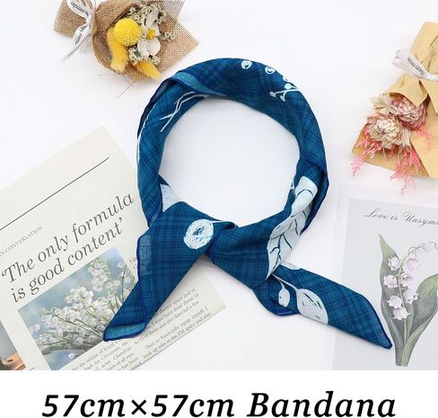 Cotton Bandanas for Women 22.44"x22.44" Bandana Headband for Men, Printed Womens Head Scarf for Daily Party Work in Saudi Arabia