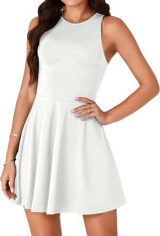 Lyaner Women's Tankless Slockfeless Hend Hend Ald A Line Cocktail Party Mini Short Dress in Kuwait