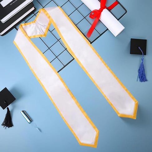Unisex Graduation Stole Classic End with Trim Graduation Sash for Adult 72" Long in Kuwait