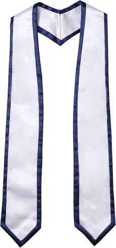 Unisex Graduation Stole Classic End with Trim Graduation Sash for Adult 72" Long in Kuwait
