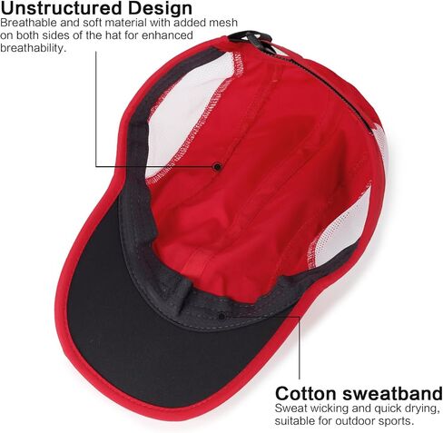 HH HOFNEN Quick Dry Baseball Cap Unstructured Running Cap Water-Resistant UPF 50+ Mesh Golf Sun Hats for Men Women in Kuwait