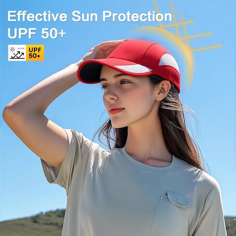 HH HOFNEN Quick Dry Baseball Cap Unstructured Running Cap Water-Resistant UPF 50+ Mesh Golf Sun Hats for Men Women in Kuwait