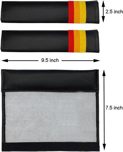 2Pcs Tri-Color 3 Color Sport Seat Belt Cover Shoulder Pad Carbon Fibre Leather Car Seat Belt Pads Safety Belt Shoulder Protector Accessories Compatible with BMW Car. (Blue, Red) in Saudi Arabia