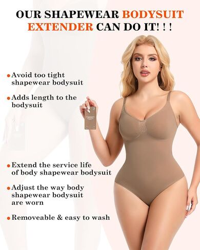 Bodysuit Extender 2 Snap Crotch Add Length To Shapewear Crotch Bodysuit Extender(Not Suitable For Plastic Clasp) in Saudi Arabia