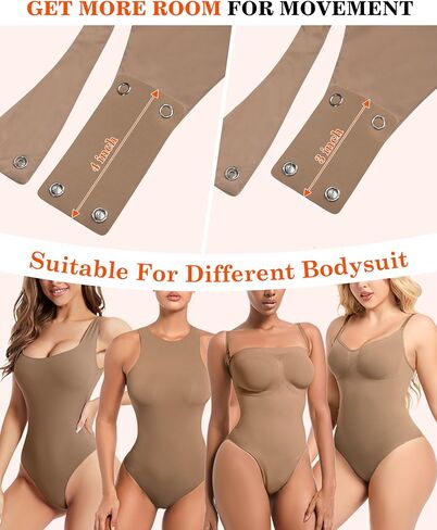 Bodysuit Extender 2 Snap Crotch Add Length To Shapewear Crotch Bodysuit Extender(Not Suitable For Plastic Clasp) in Saudi Arabia