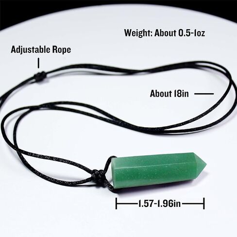 Runyangshi Rose Quartz Pendants Single Pointed Natural Crystal Quartz Necklace 6 Faceted Chakra Crystal Wand for Men Women Hand-Woven Rope Gift in Kuwait