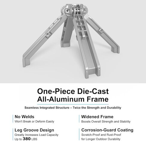 طاولة تخييم معدنية قابلة للطي مقاومة للحرارة، سعة 110 شديدة التحمل، إطار ألومنيوم سميك وأقدام مطاطية، طاولة شاطئ مستطيلة محمولة في الهواء الطلق مع حقيبة حمل للرمل، مخيم السيارة، السفر in Kuwait