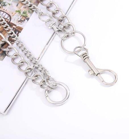 Hip Hop Pants Chain for Men Goth Jean Chains for Pant Punk Pocket Chain Layered Acrylic Keychains Cute Trouser Chain Rock Wallet Chain Waist Body Accessories for Women in Saudi Arabia