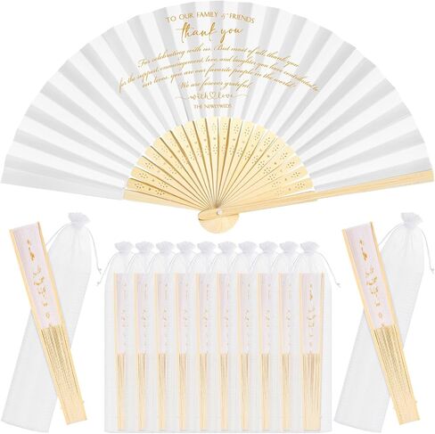 30 Pcs Silk Fabric Folding Fans Bulk for Wedding Guests Thank You Bamboo Folded Hand Fan for Bridal Shower Decoration Favor Vintage Handheld Fans Souvenirs with Organza Bag (Haze Blue,Classic) in Saudi Arabia