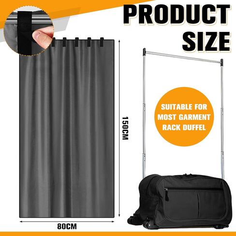 Privacy Curtain for Dance Bag Suitcase Portable Changing Room Black Privacy Curtain without Rack Privacy Partition Screens for Dancer Backstage Accessories, Camping, Window Shades in Kuwait