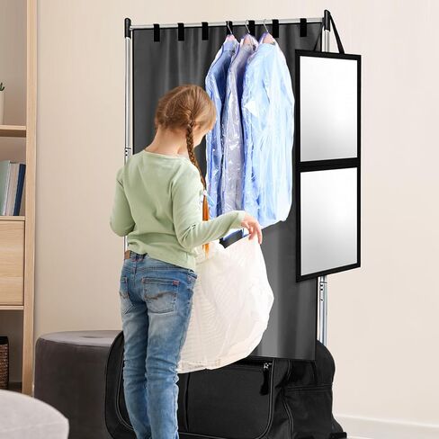 Privacy Curtain for Dance Bag Suitcase Portable Changing Room Black Privacy Curtain without Rack Privacy Partition Screens for Dancer Backstage Accessories, Camping, Window Shades in Kuwait