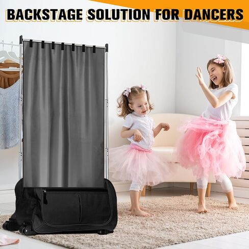 Privacy Curtain for Dance Bag Suitcase Portable Changing Room Black Privacy Curtain without Rack Privacy Partition Screens for Dancer Backstage Accessories, Camping, Window Shades in Kuwait
