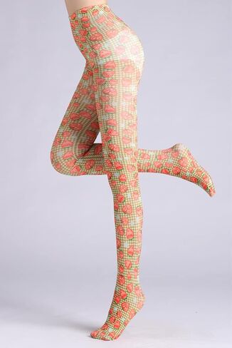 Sahabowi Women Tights, Sheer High Waist Pantyhose, Vintage Control Top Stockings, Siwa opaque print1 in Saudi Arabia