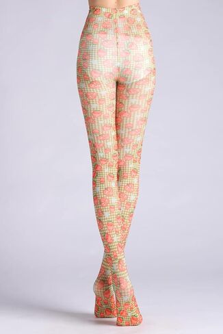 Sahabowi Women Tights, Sheer High Waist Pantyhose, Vintage Control Top Stockings, Siwa opaque print1 in Saudi Arabia