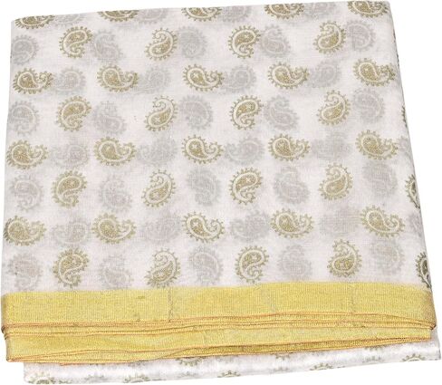 Traditional Unstitched Fabric Cotton Silk zari Printed safa/Wedding/bharati safa Pheta (Turban Safa) for Men in Saudi Arabia