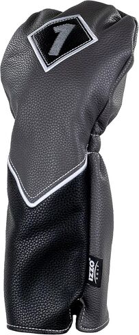 IZZO Golf Premium Fairway Wood Headcover Gray/Black - Durable PU Leather Golf Fairway Wood Headcover in Saudi Arabia