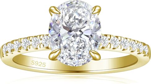 1.5CT 925 Sterling Silver Engagement Rings for Women Oval Cut Cubic Zirconia Wedding Promise Rings for Her Size 4-12.5 in Saudi Arabia