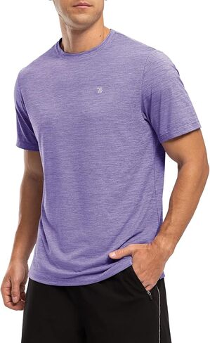 TBMPOY Men's Workout Dry Fit T-Shirt Quick Dry UPF 50+ Athletic Shirt Moisture Wicking Lightweight Top Running Activewear in Kuwait