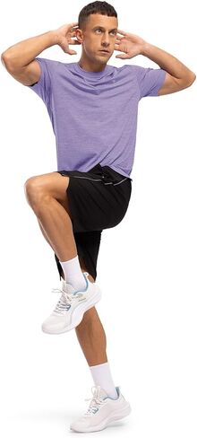 TBMPOY Men's Workout Dry Fit T-Shirt Quick Dry UPF 50+ Athletic Shirt Moisture Wicking Lightweight Top Running Activewear in Kuwait