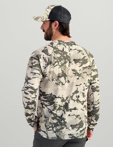 HUK Mens KC Scott Patterned Pursuit Shirt, Performance Fishing Shirt, Marolina Blue, 3X-Large in Saudi Arabia