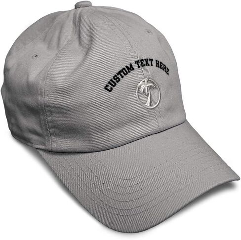 Speedy Pros Soft Baseball Cap Palm Tree Silver Embroidery Trees Palm Tree Embroidery Cotton Dad Hats for Men & Women in Kuwait
