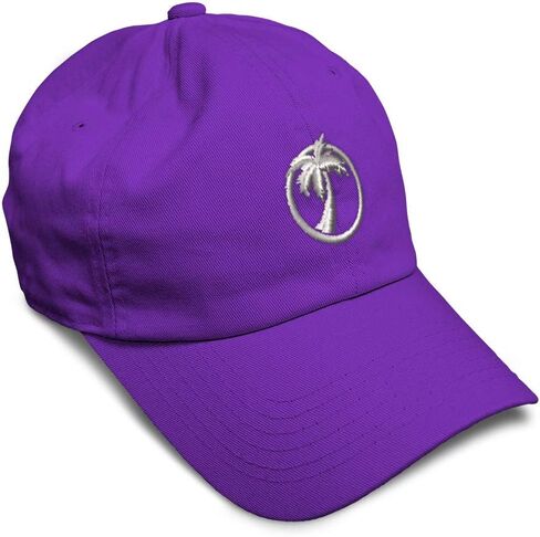 Speedy Pros Soft Baseball Cap Palm Tree Silver Embroidery Trees Palm Tree Embroidery Cotton Dad Hats for Men & Women in Kuwait