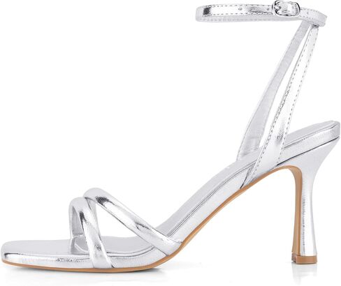 أحذية الحذاء حكاية الكعب الضيق للسيدات Sexy Stilettos Summer Heeled Sandals High Heel Exle Buckle Square Toe أحذية أنيقة in Kuwait