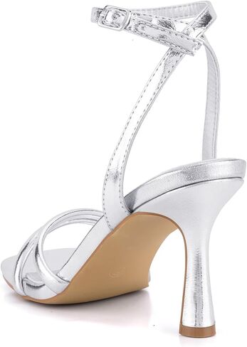 أحذية الحذاء حكاية الكعب الضيق للسيدات Sexy Stilettos Summer Heeled Sandals High Heel Exle Buckle Square Toe أحذية أنيقة in Kuwait