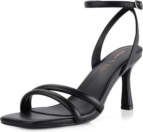 أحذية الحذاء حكاية الكعب الضيق للسيدات Sexy Stilettos Summer Heeled Sandals High Heel Exle Buckle Square Toe أحذية أنيقة in Kuwait