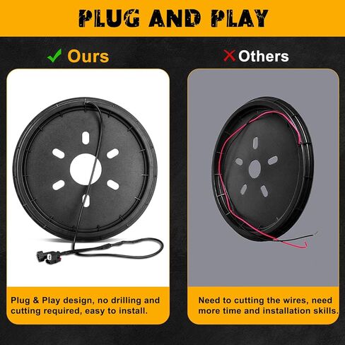 Spare Tire Brake Light Compatible with Wrangler JK JKU 2007-2018, Plug and Play 3rd Third Brake Light LED Rear Wheel Light in Kuwait