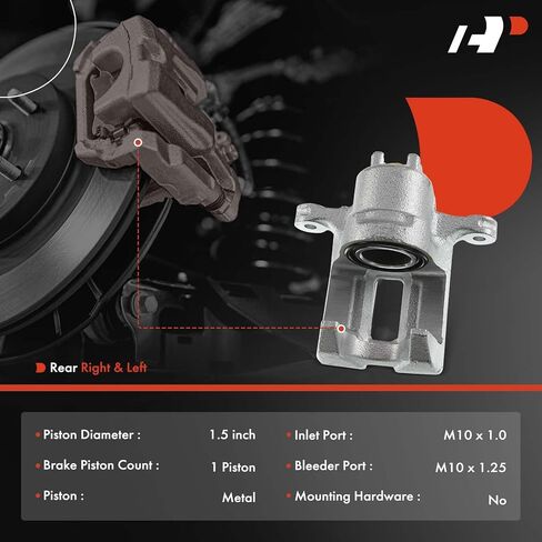A-Premium Disc Brake Caliper Assembly Without Bracket Compatible with Select Acura Models - RL 1999 2000 2001 2002 2003 2004, V6 3.5L - Rear Left Driver Side in Kuwait