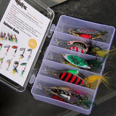 6pcs Fishing Lures Spinner Baits Buzz Bait Bass lure, fishing bait Musky fishing Pike lures Trout lure Salmon lures Hard Metal Spinnerbait in Saudi Arabia