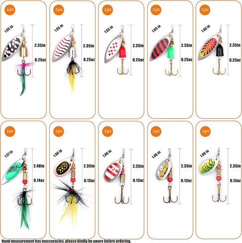 6pcs Fishing Lures Spinner Baits Buzz Bait Bass lure, fishing bait Musky fishing Pike lures Trout lure Salmon lures Hard Metal Spinnerbait in Saudi Arabia