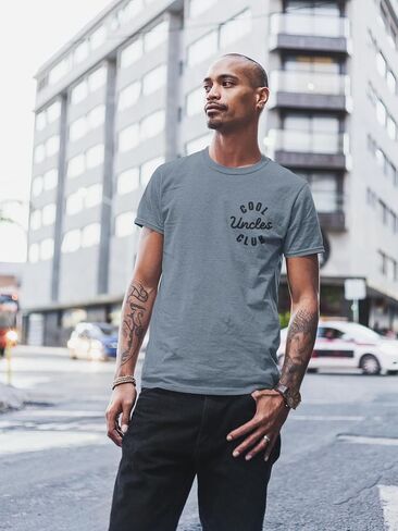 Cool Uncles Club T-Shirt Funny Best Uncle Ever Pocket Tee for Father's Day in Saudi Arabia