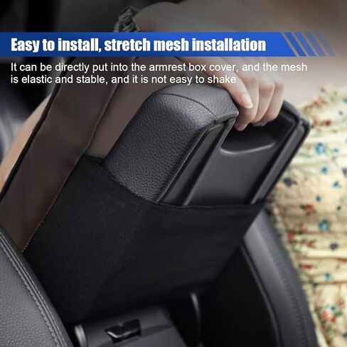 Car Center Console Cover, Memory Foam Car Armrest Pillow, Non-Slip Waterproof Armrest Seat Box Pad, Arm Rest Cover Cushion Relieves Arm Fatigue, Universal Accessories for Most Vehicles (Black) in Kuwait