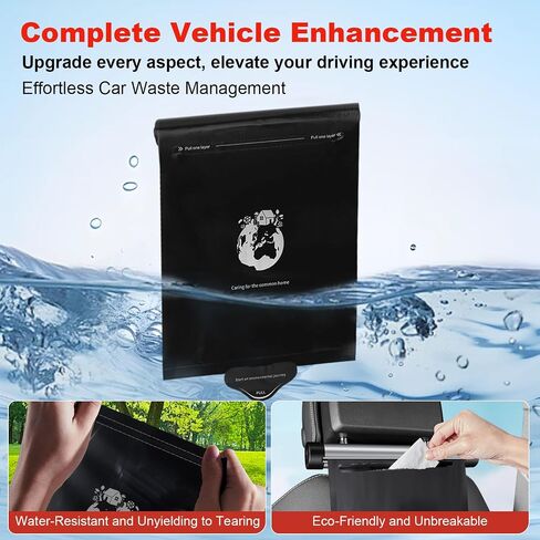 Garbage Bags for Car Trash Can, Roller Type Trash Can Sets of Garbage Bags, Mini Trash Bags for Car (Black) in Saudi Arabia