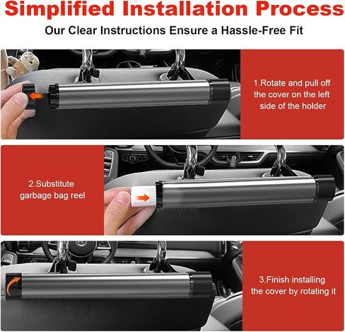 Garbage Bags for Car Trash Can, Roller Type Trash Can Sets of Garbage Bags, Mini Trash Bags for Car (Black) in Saudi Arabia