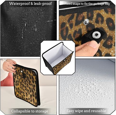 Red Cherry Car Trash Can, Foldable Hanging Car Trash Bag, Small Waterproof Car Accessories Garbage Bin in Kuwait