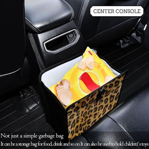 Red Cherry Car Trash Can, Foldable Hanging Car Trash Bag, Small Waterproof Car Accessories Garbage Bin in Kuwait