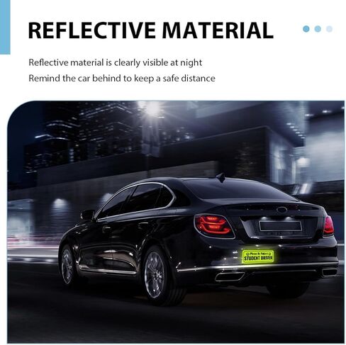 2 PCS Student Driver Magnet for Car, Please Be Patient Magnetic Reflective Rookie Driver Safety Warning, New Drivers Sticker for Bumper Door Trunk, Car Accessories (Pink) in Kuwait