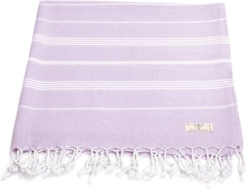 SMYRNA TURKISH COTTON Classical Series Original Turkish Beach Towel | Prewashed, 37 x 71 Inches | Peshtemal and Turkish Bath Towel for SPA, Beach, Pool, Gym and Bathroom in Saudi Arabia