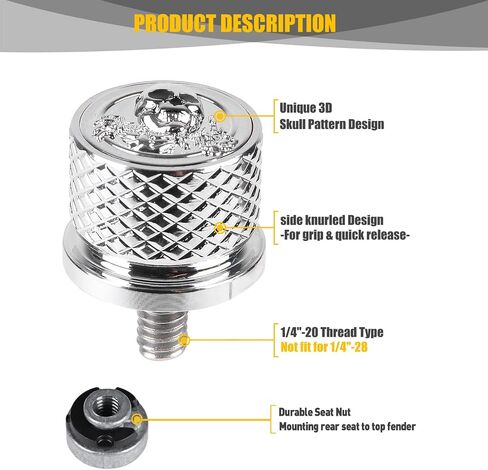 المسمار المسمار الترباس المقعد الخلفي 1/4 "-20 لهارلي (Chrome B Kit 2) in Kuwait