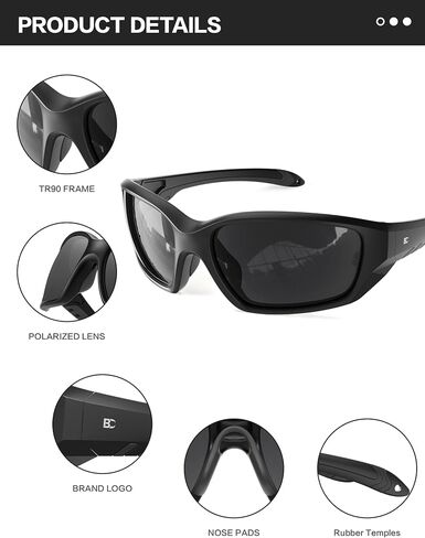 BIRCEN Sport Polarized Sunglasses for Men - Women:UV Protection Shades for Fishing Driving Cycling Running in Saudi Arabia