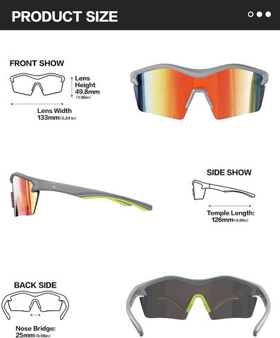 BIRCEN Sport Polarized Sunglasses for Men - Women:UV Protection Shades for Fishing Driving Cycling Running in Saudi Arabia