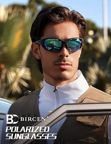 BIRCEN Sport Polarized Sunglasses for Men - Women:UV Protection Shades for Fishing Driving Cycling Running in Kuwait