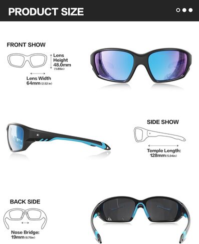 BIRCEN Sport Polarized Sunglasses for Men - Women:UV Protection Shades for Fishing Driving Cycling Running in Kuwait